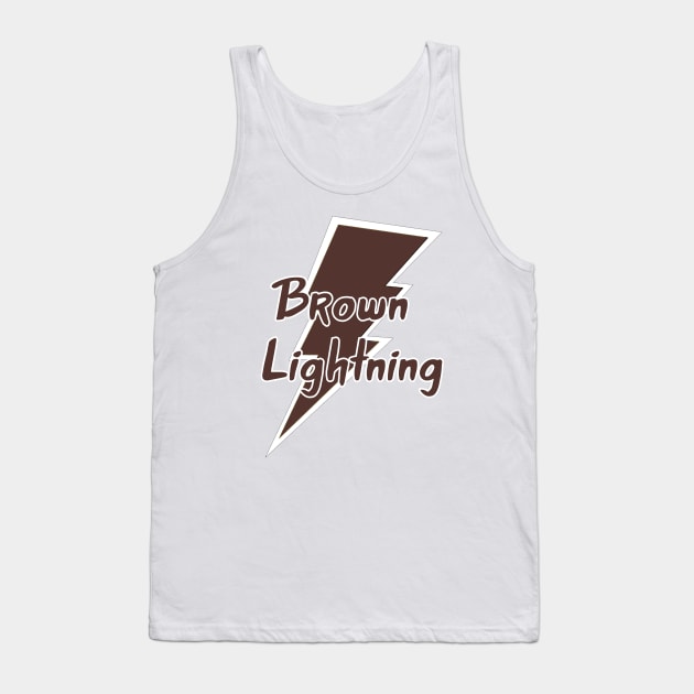 Brown Lightning Tank Top by Pretty Good Shirts